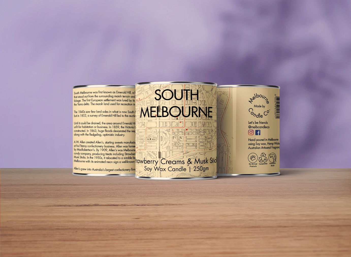 South Melbourne - Strawberry Creams & Musk Sticks