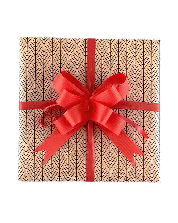 Black Herringbone On Kraft Wrapping Paper